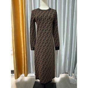 Fendi logo sweater dress
